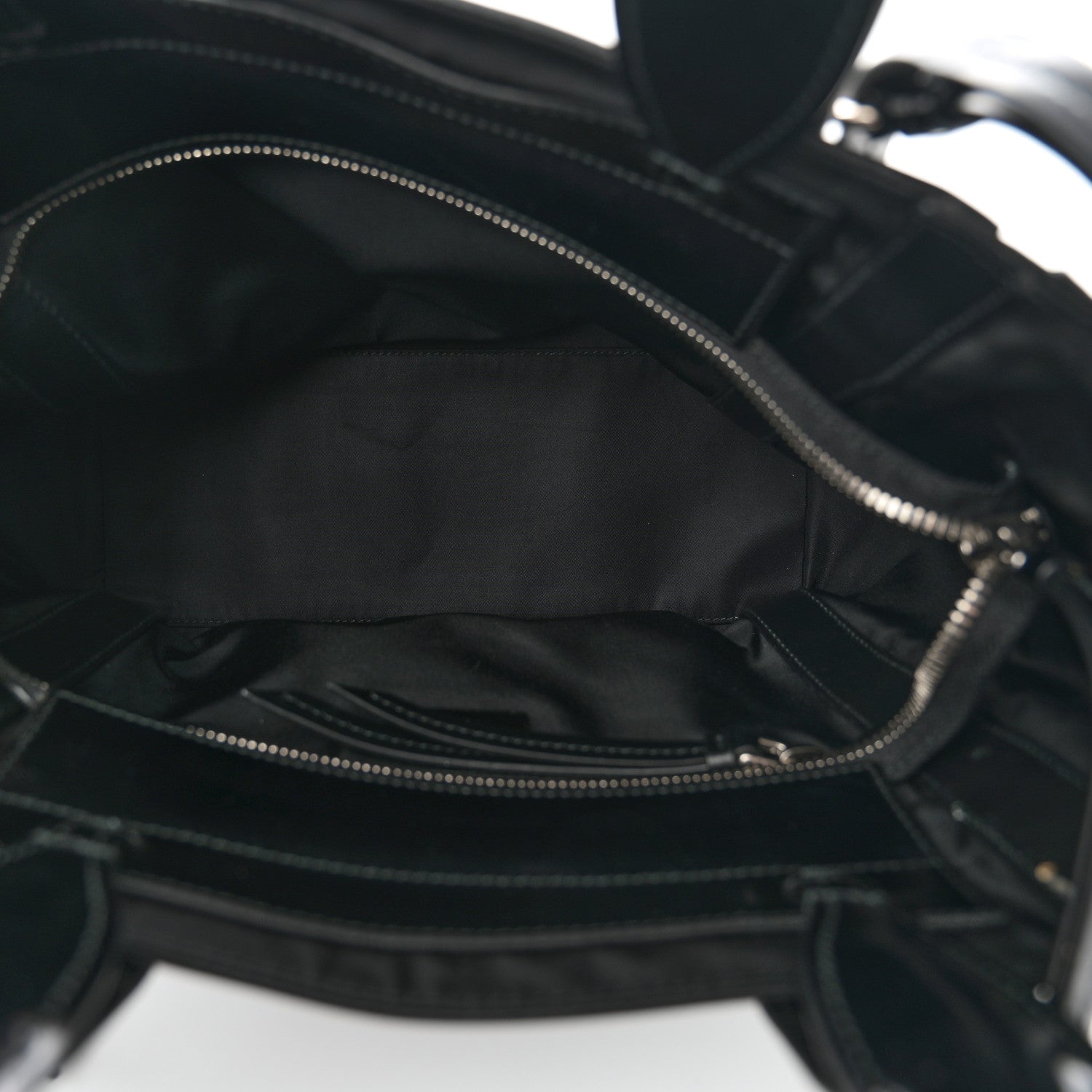 Prada Tessuto Nylon Spazzolato Small Ouverture Top Handle Bag Black 5 of 11