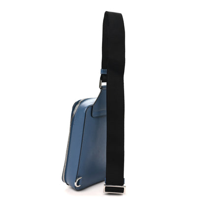 Prada Saffiano Brique Sling Bag Blue 2 of 9