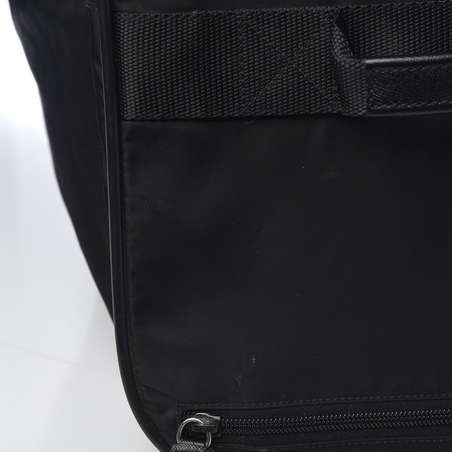 Tessuto Nylon Saffiano Rolling Duffle Black