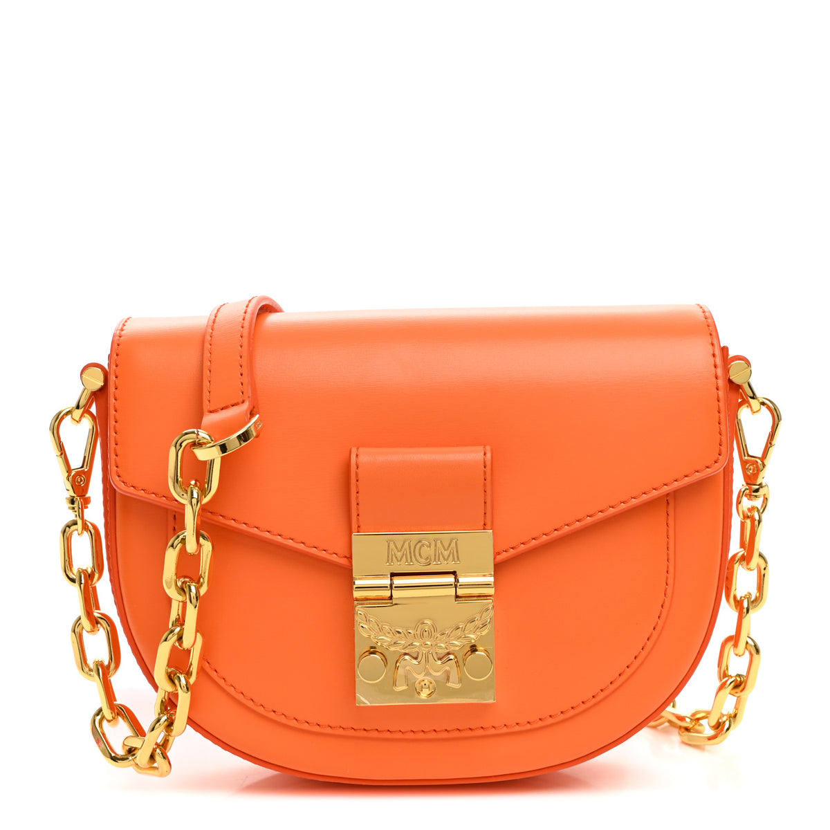 MCM Calfskin Mini Patricia Crossbody Bag Orange 1 of 9