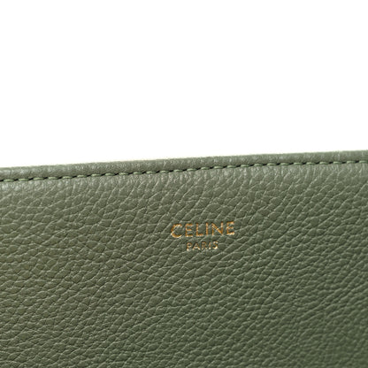 Celine Grained Calfskin Maillon Triomphe Medium Cabas Light Khaki 7 of 9