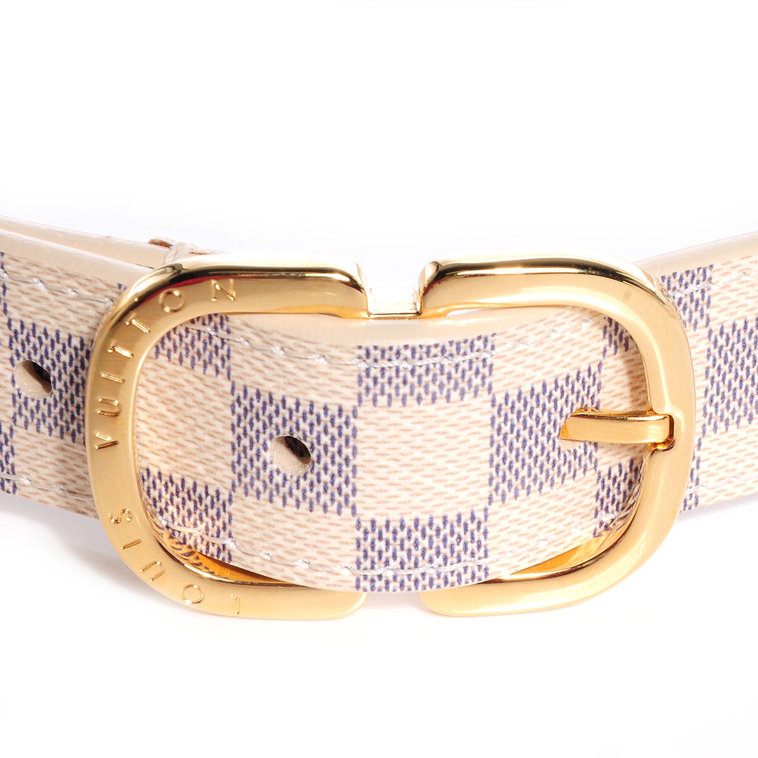 Louis Vuitton Damier Azur 25mm Mini Belt 85 34 3 of 7