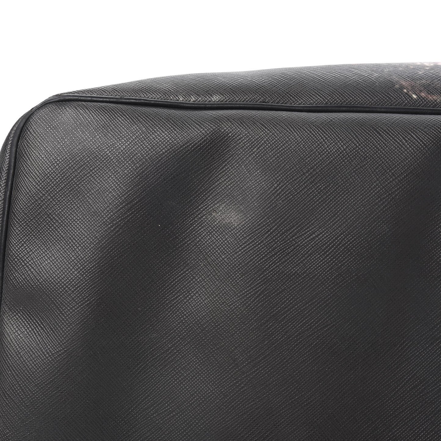 Textured Coated Canvas Rottweiler Pint Large Antigona Tote Black