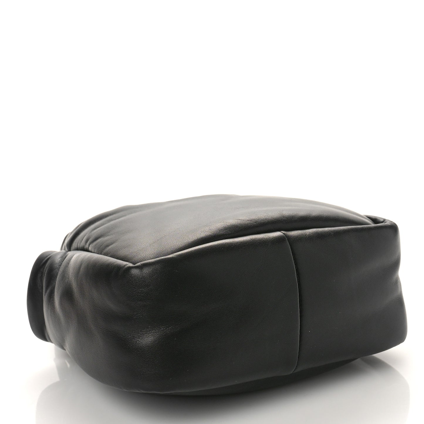 Nappa Soft Padded Small Double Handled Shoulder Bag Black