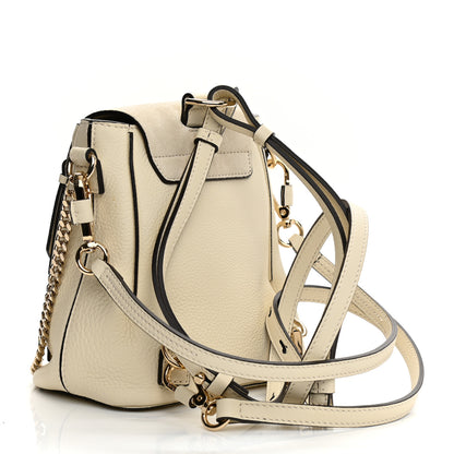 Chloe Suede Calfskin Mini Faye Backpack Off White 3 of 10