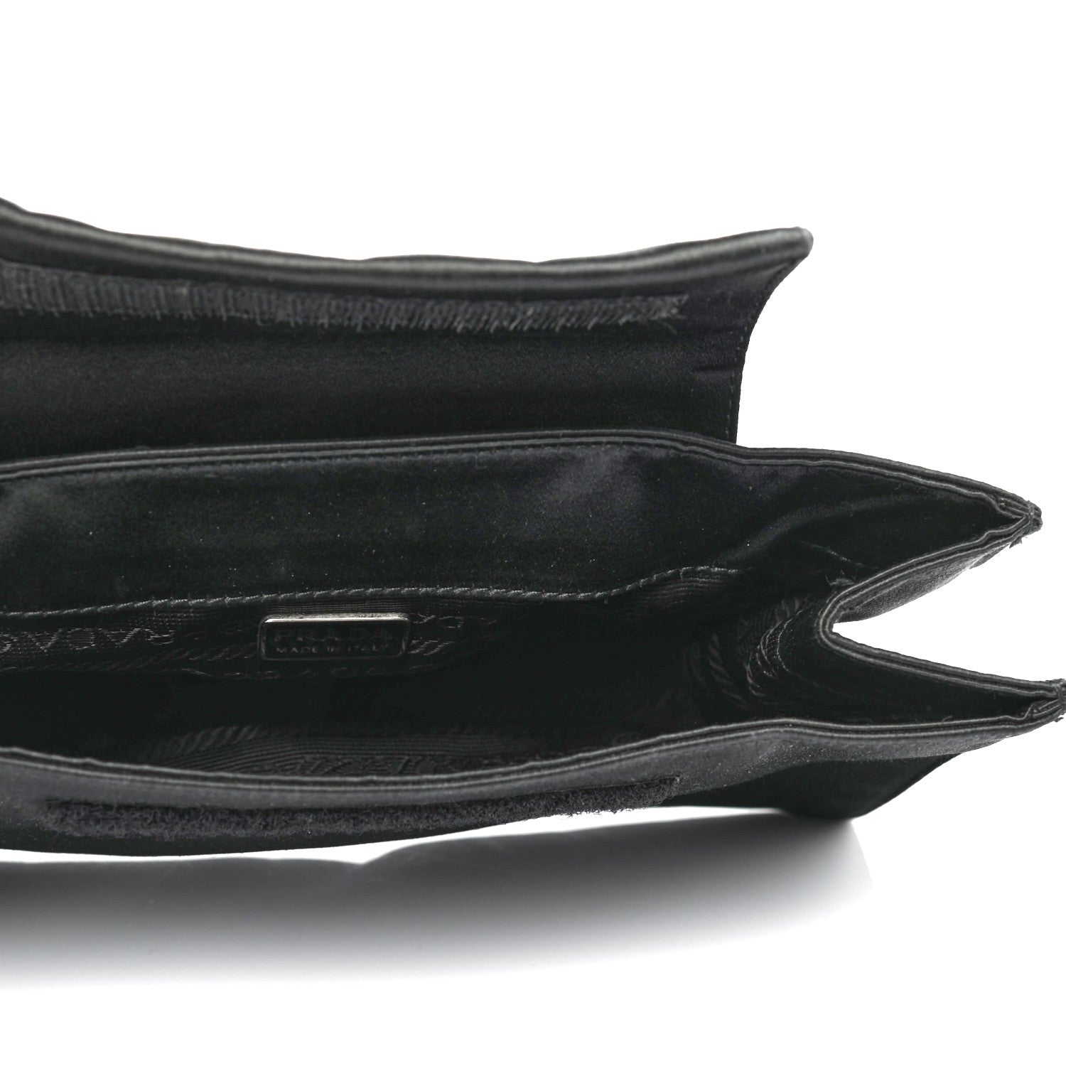 Prada Satin Clutch Black 4 of 4