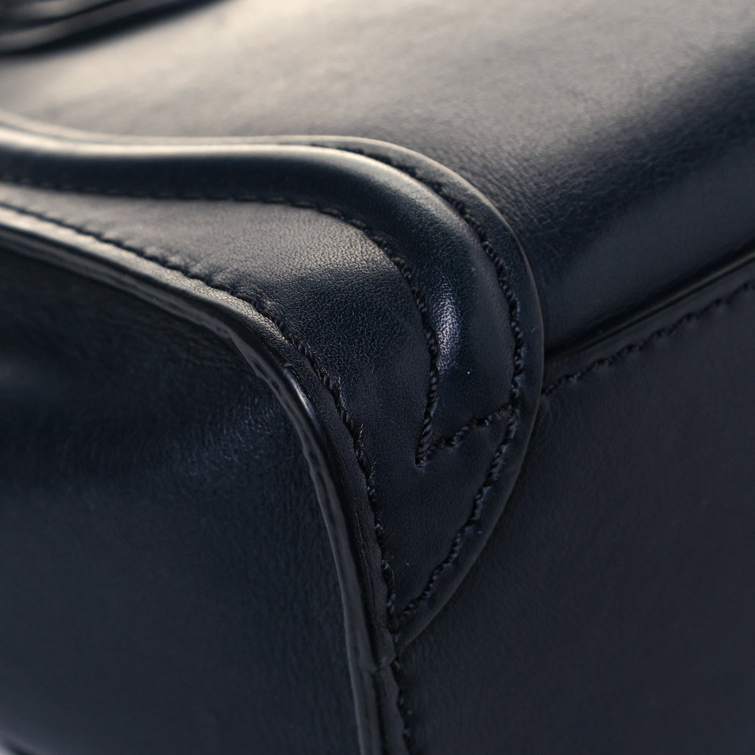 Celine Smooth Calfskin Nano Luggage Midnight 8 of 12