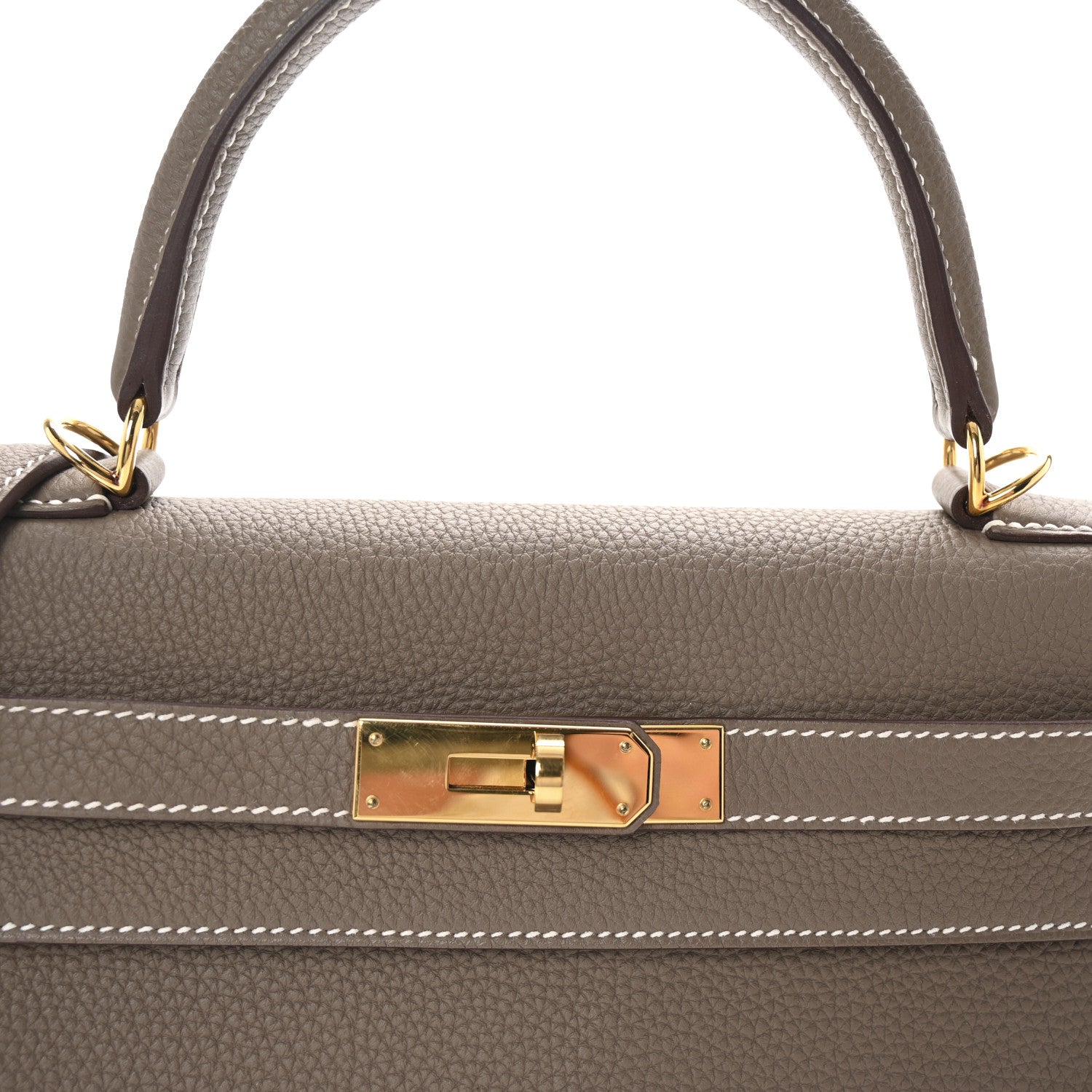 Hermes Togo Kelly Retourne 28 Etoupe 8 of 10