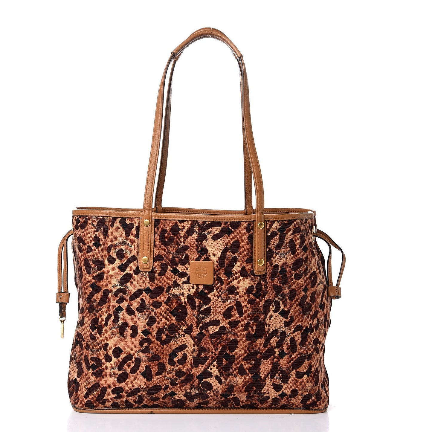 Visetos Medium Reversible Shopping Tote Cognac