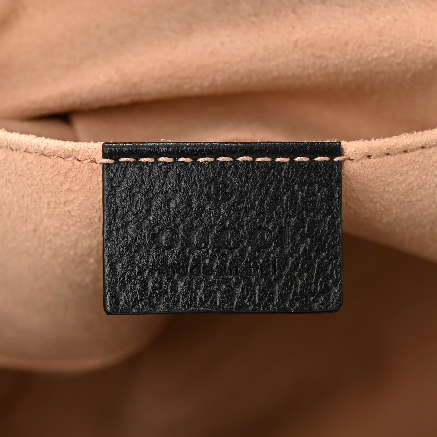 Textured Calfskin Web Small Ophidia Tote Bag Black