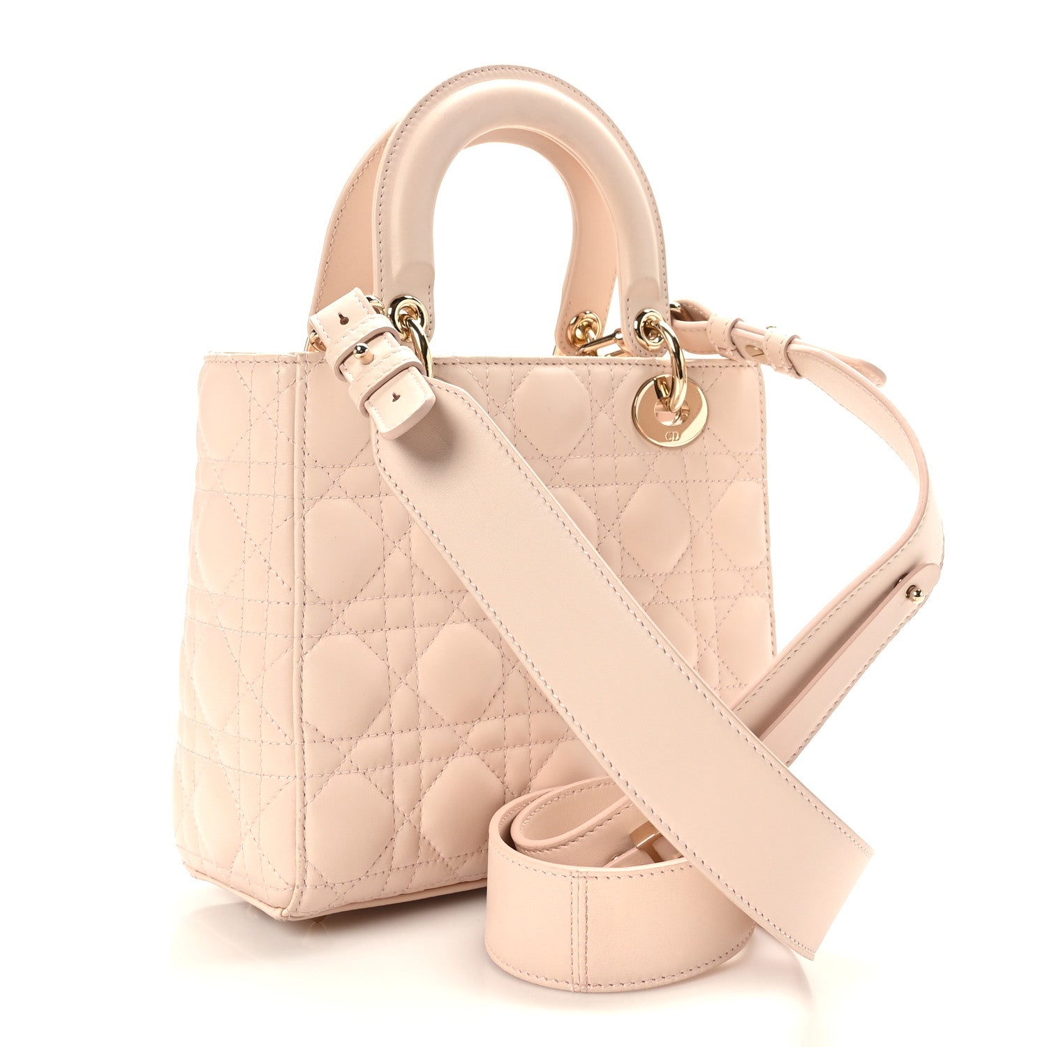 Christian Dior Lambskin Cannage Small My ABCDior Lady Dior Light Pink 3 of 9