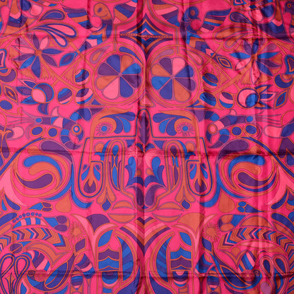 Hermes Silk Twill Giant Plume Folklore d'Henri d'Origny Scarf 140 1 of 7