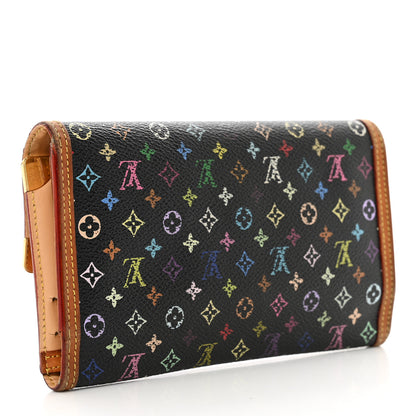 Louis Vuitton Monogram Multicolor Porte Tresor International Wallet Black 3 of 12