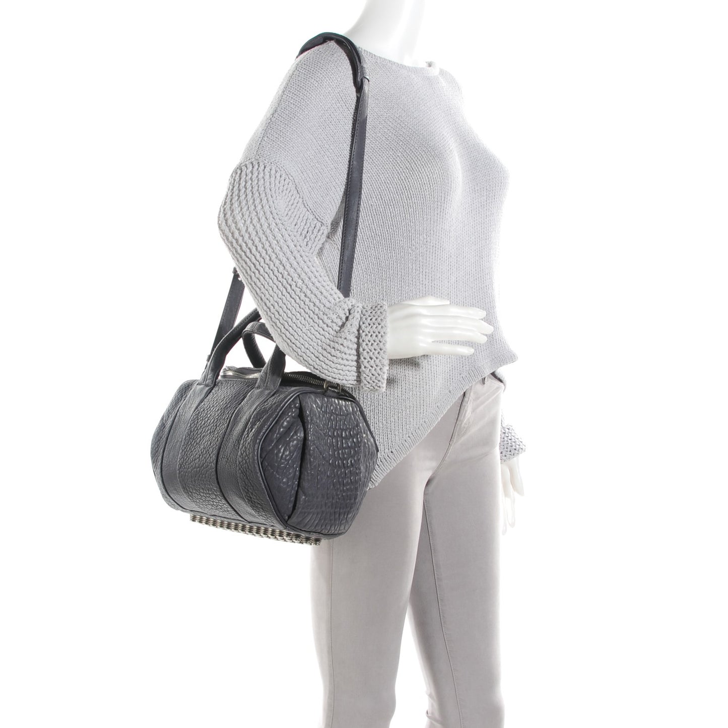 Pebbled Lambskin Rockie Tundra Antique Silver Hardware