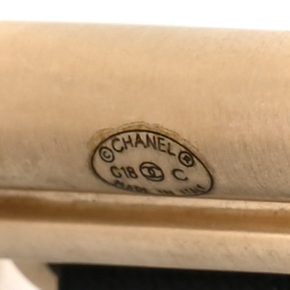 Chanel Calfskin CC Wide Cuff S Black Gold 4 of 7