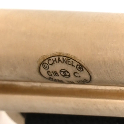 Chanel Calfskin CC Wide Cuff S Black Gold 4 of 7