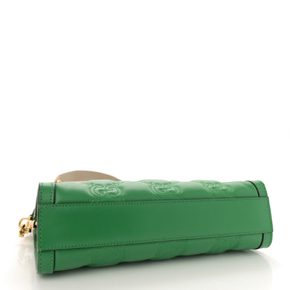 Gucci Calfskin GG Matelasse Small Slim Chain Shoulder Bag Spring Green Natural 4 of 11