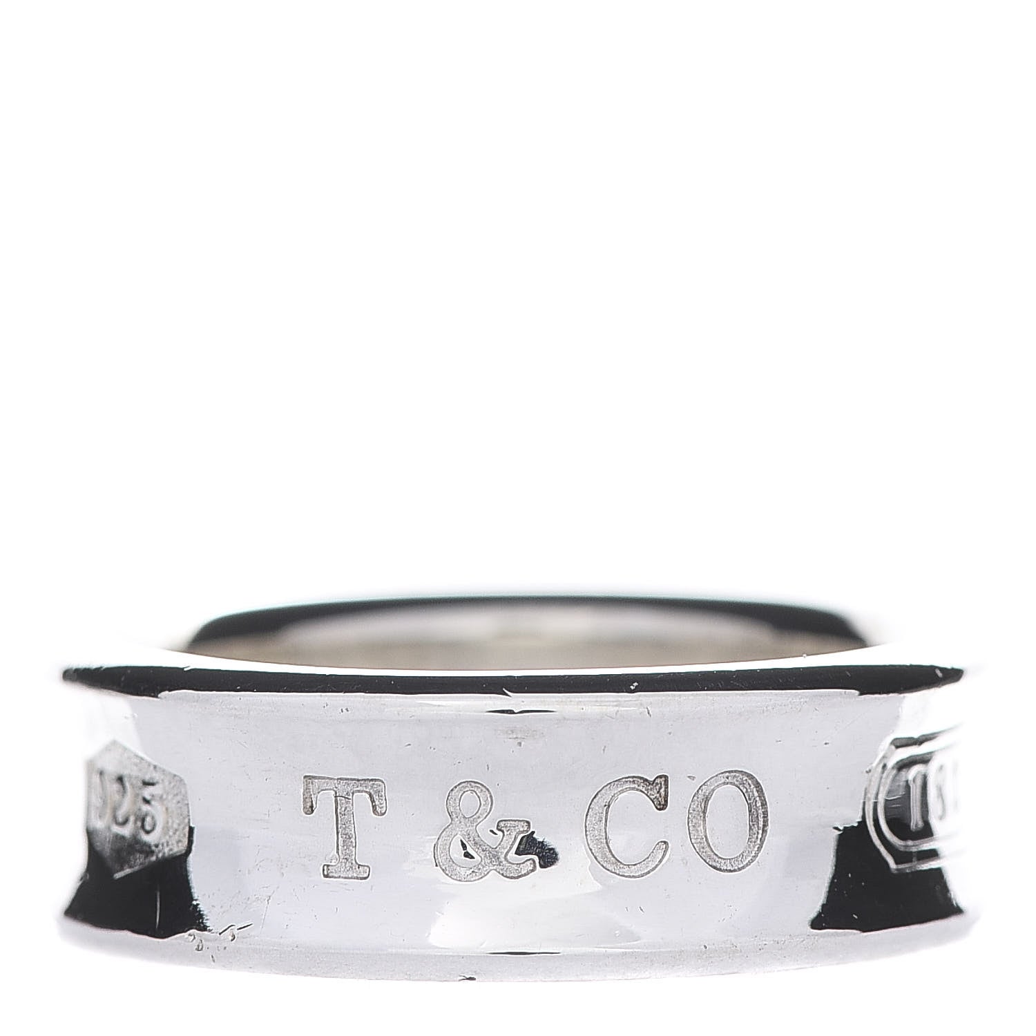 Tiffany Sterling Silver 1837 Band Ring 53 6.5 1 of 5