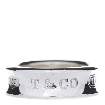 Tiffany Sterling Silver 1837 Band Ring 53 6.5 1 of 5