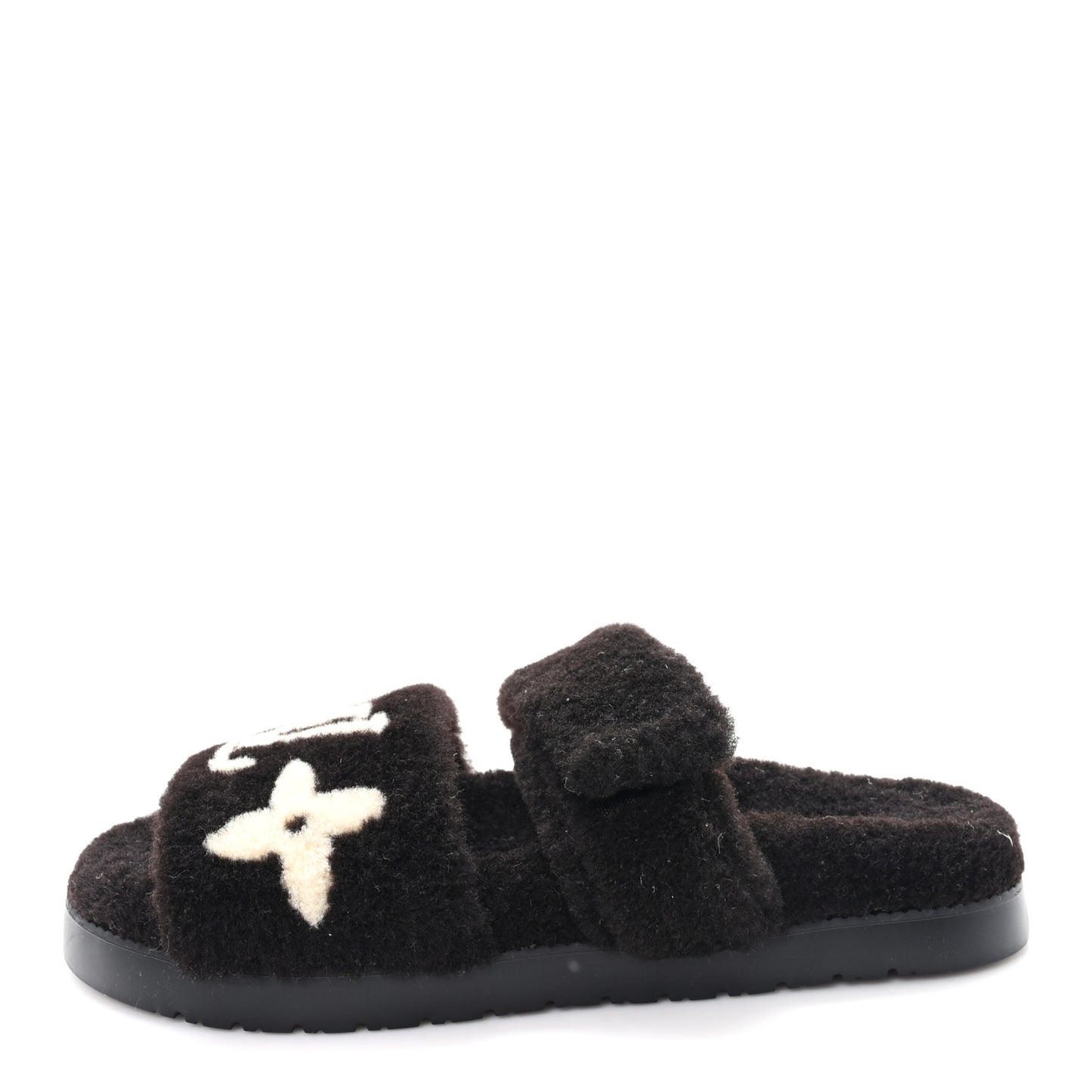 Shearling Monogram Giant LV Sunset Flat Comfort Mule 38 Brown