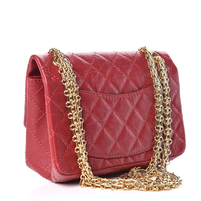 Chanel Aged Calfskin Quilted 2.55 Reissue Mini Flap Red 4 of 12