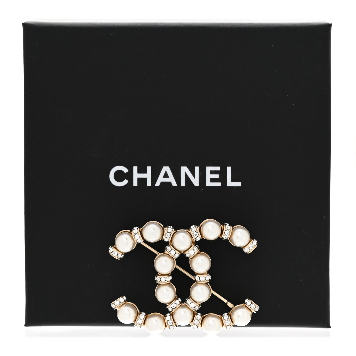 Pearl Crystal Nefertiti CC Brooch Gold