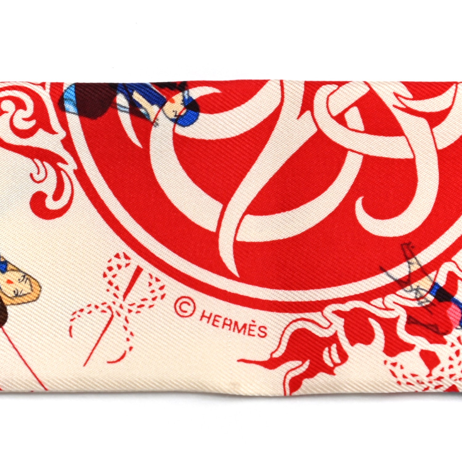 Hermes Silk Ex-Libris Les Parisiennes Twilly 3 of 4