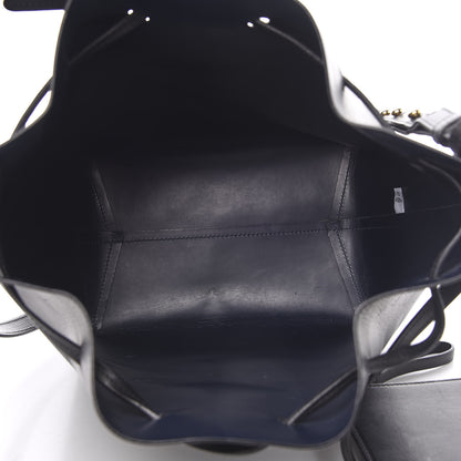 Mansur Gavriel Vegetable Tanned Calfskin Bucket Bag Black Blu 6 of 12