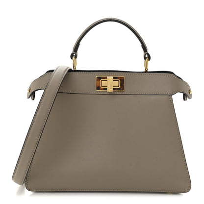 Fendi Vitello Seta Shiny Nappa Plexiglass Bi-Color Small Peekaboo I SEE U Satchel Tartaruga Black 1 of 11