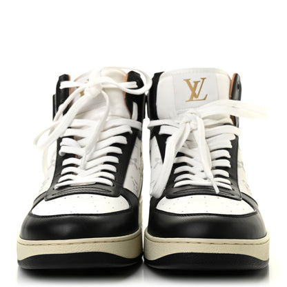 Louis Vuitton Calfskin Monogram Rivoli Mens High Top Sneakers 6 Black 2 of 8