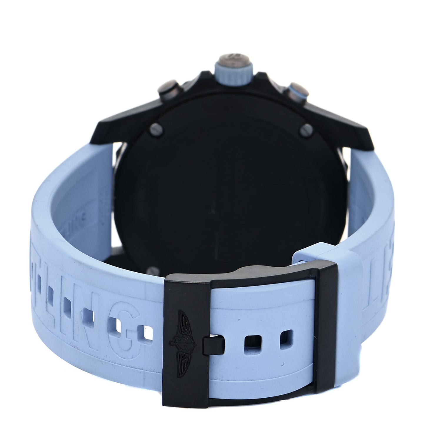Black Polymer Rubber 44mm Endurance Pro Quartz Watch Light Blue X82310
