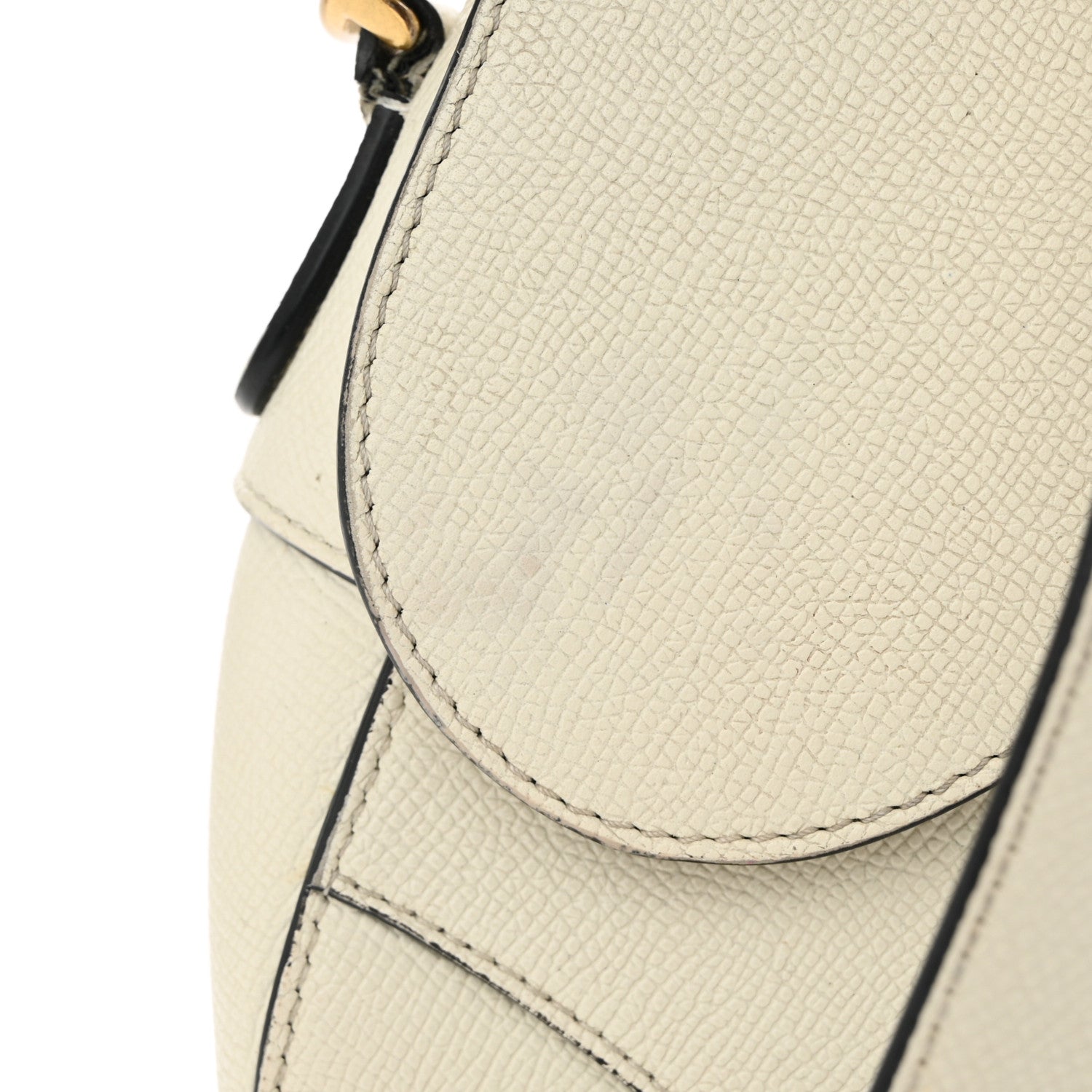 Christian Dior Grained Calfskin Saddle Bag With Strap Latte 11 of 15