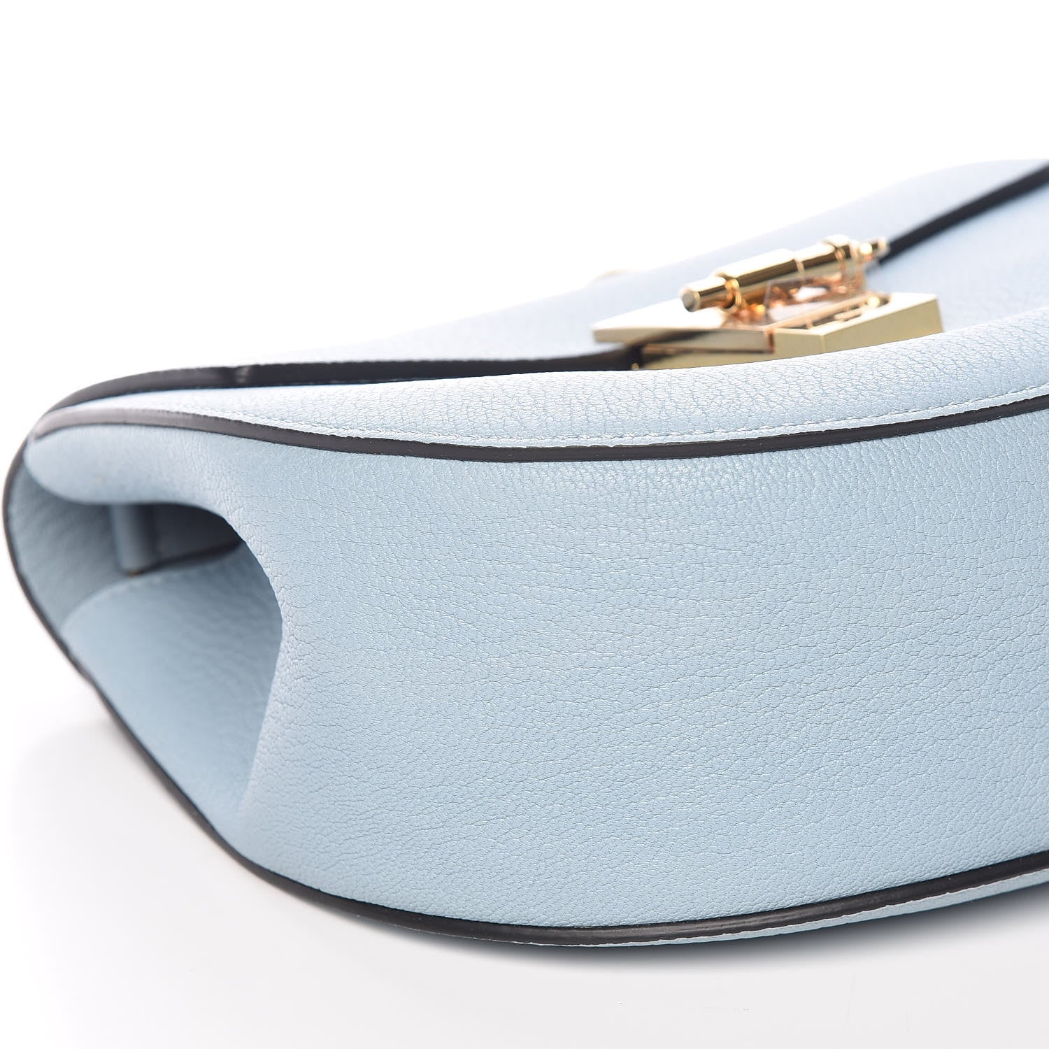 Chloe Grained Lambskin Drew Shoulder Bag Fresh Blue 8 of 9