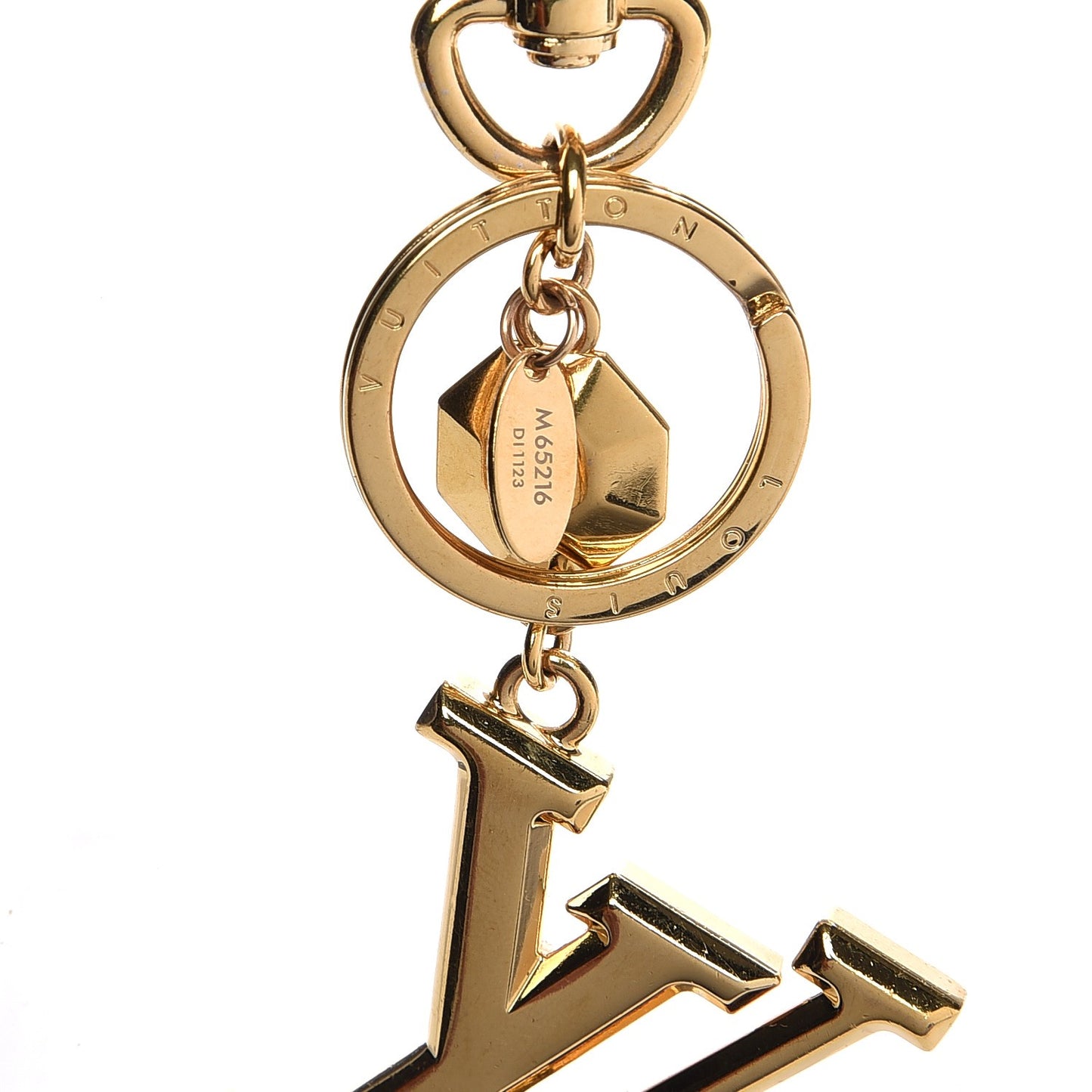 LV Facettes Bag Charm Key Holder Gold