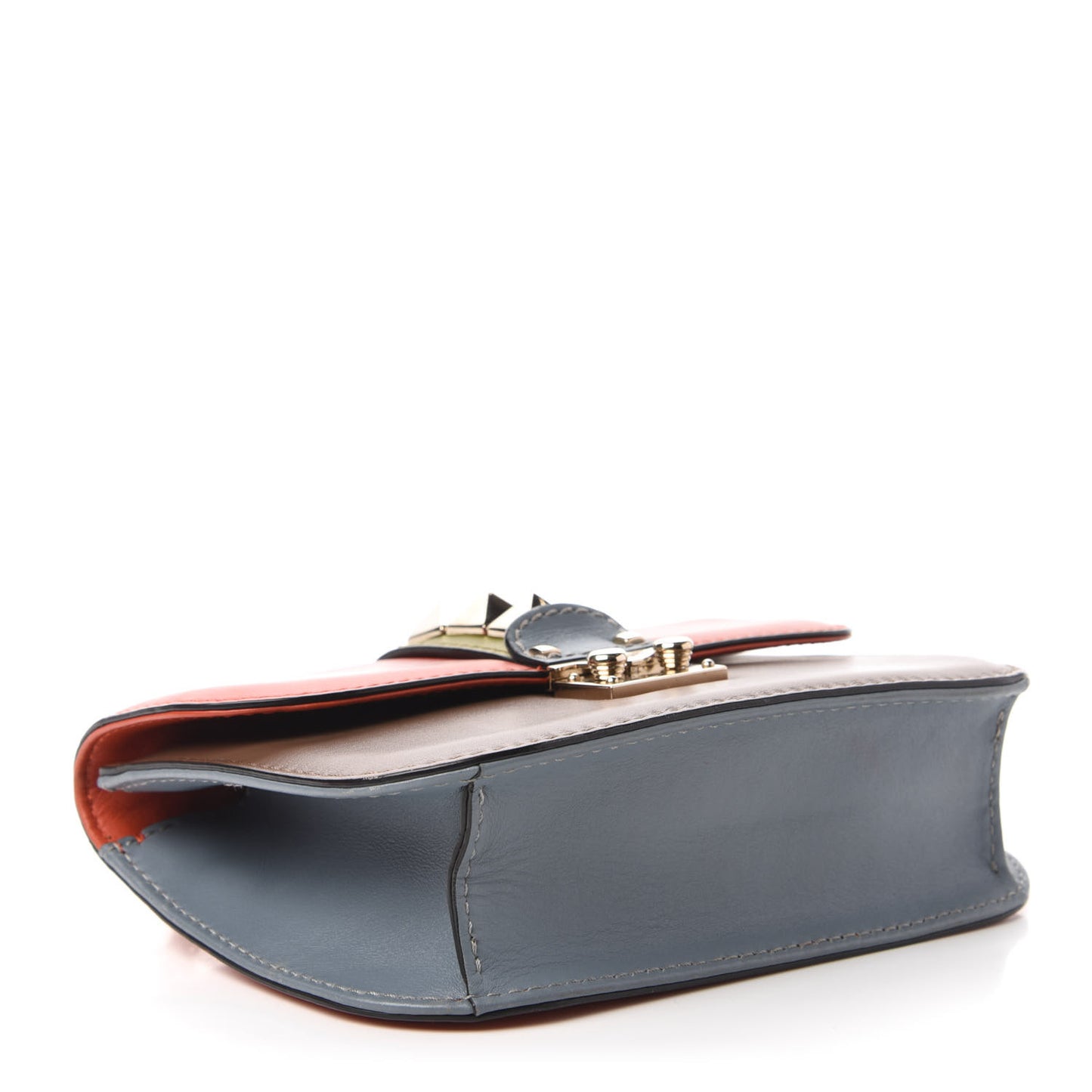 Vitello Small Glam Lock Rockstud Flap Multicolor