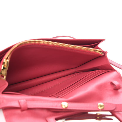 Prada Saffiano Metal Flap Wallet Peonia 6 of 9