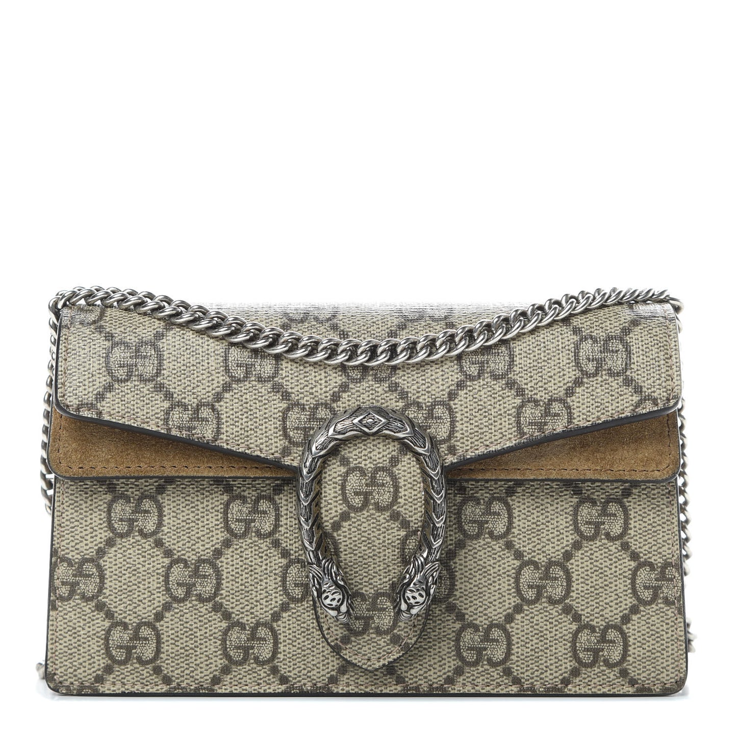 GG Supreme Monogram Super Mini Dionysus Shoulder Bag Taupe