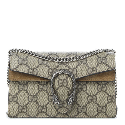 Gucci GG Supreme Monogram Super Mini Dionysus Shoulder Bag Taupe 1 of 12