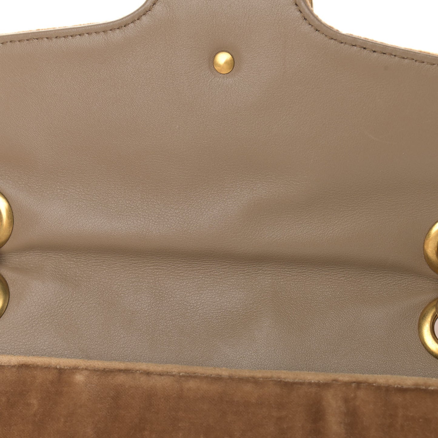 Velvet Matelasse Small GG Marmont Shoulder Bag Taupe