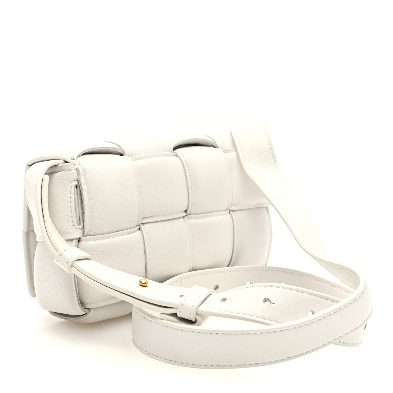 Bottega Veneta Nappa Maxi Intrecciato Padded The Belt Cassette Bag Chalk 3 of 9