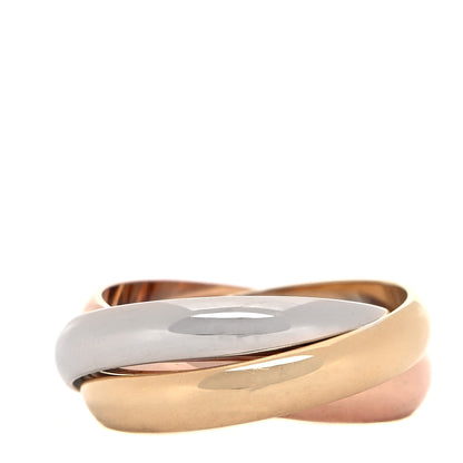 Cartier 18K Pink Yellow White Gold Classic Les Must De Cartier Trinity Ring 52 6 3 of 4