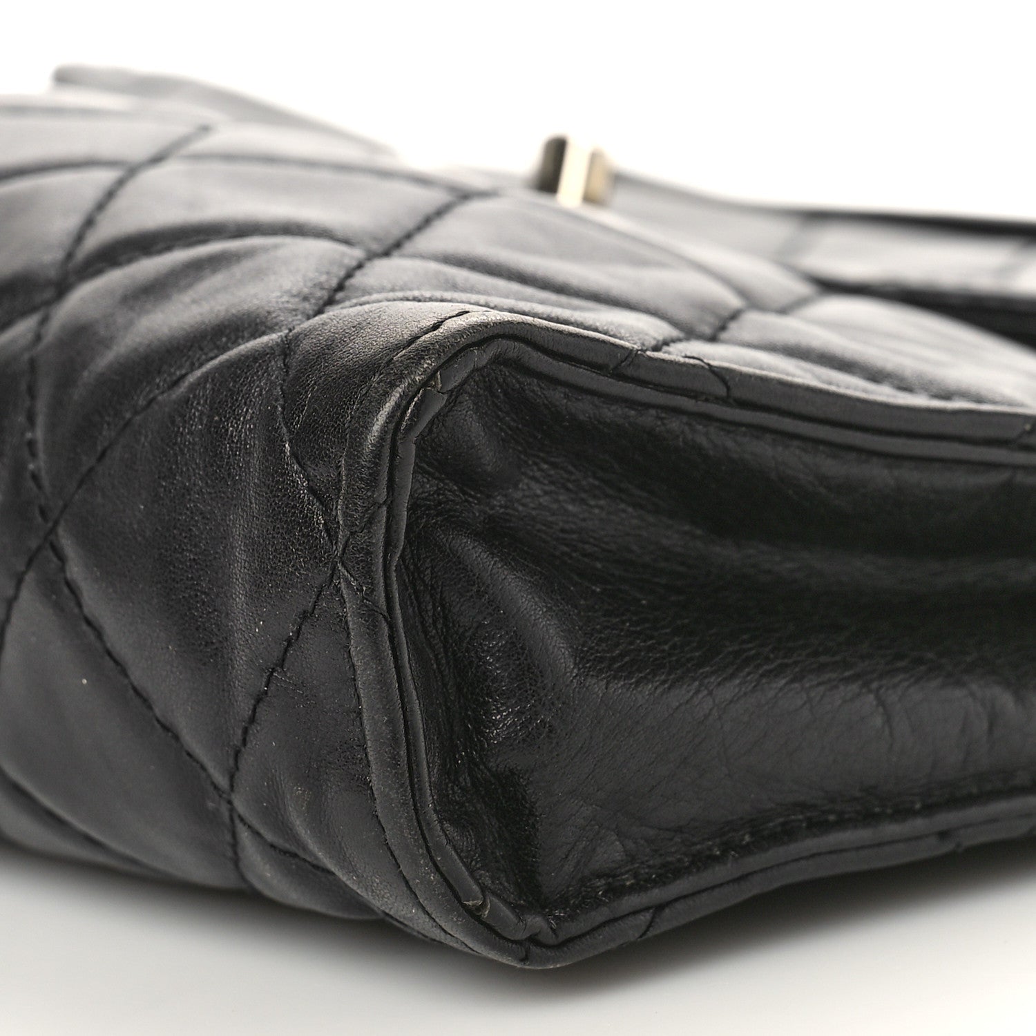 Chanel Lambskin Diamond Stitch Envelope Single Flap Black 9 of 12