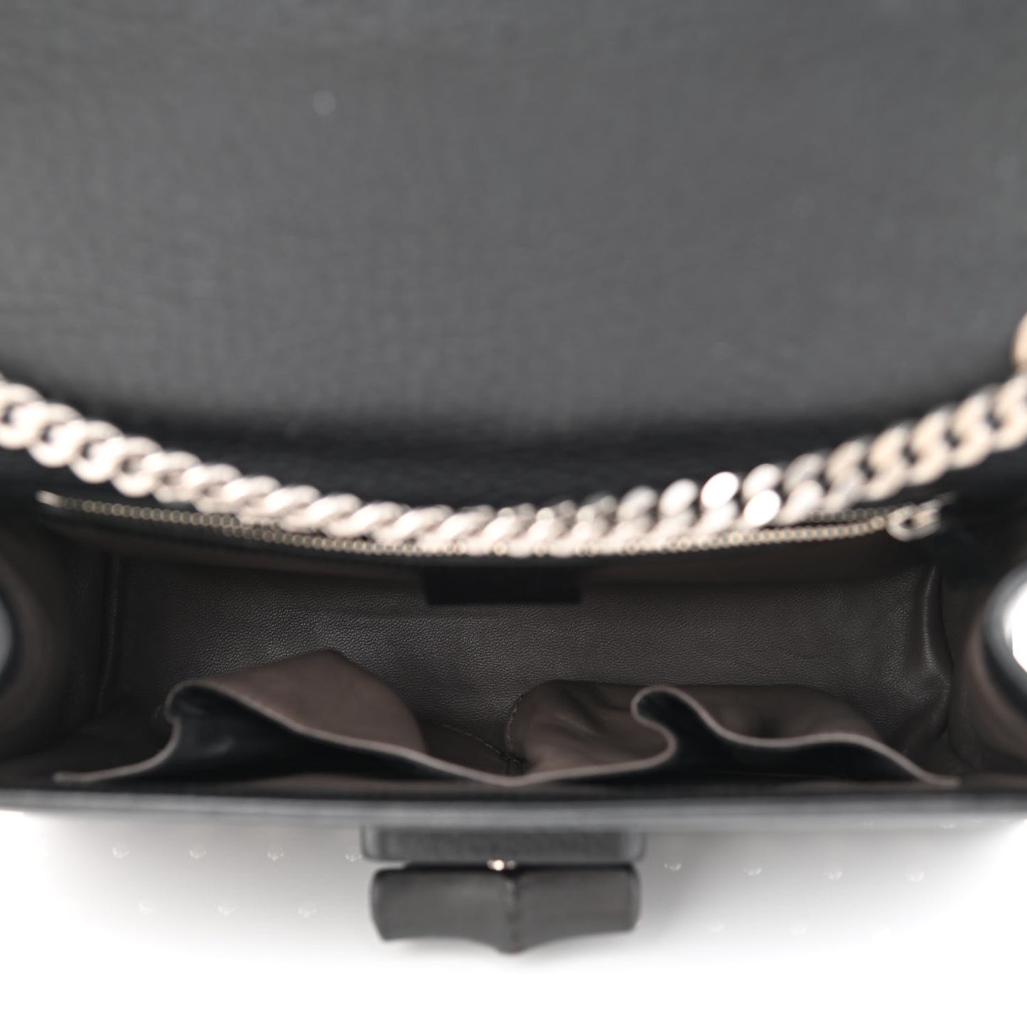 Calfskin Studded Medium Miss Bamboo Shoulder Bag Black