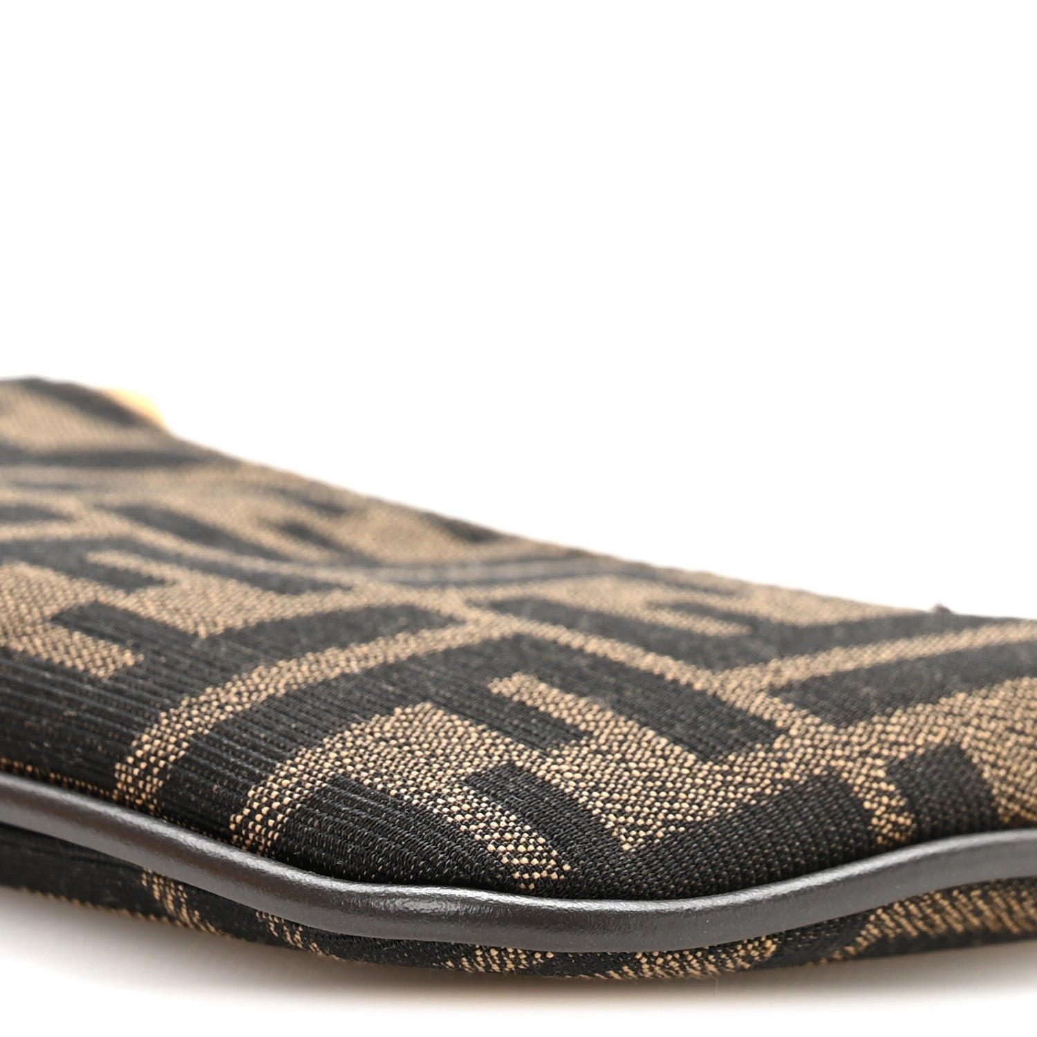 Fendi Fabric Jacquard FF 1974 Baguette Mini Pouch Tobacco Moro Sand 9 of 10