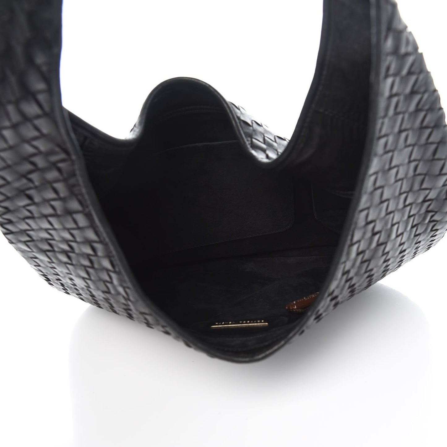 Nappa Intrecciato Small Veneta Hobo Black