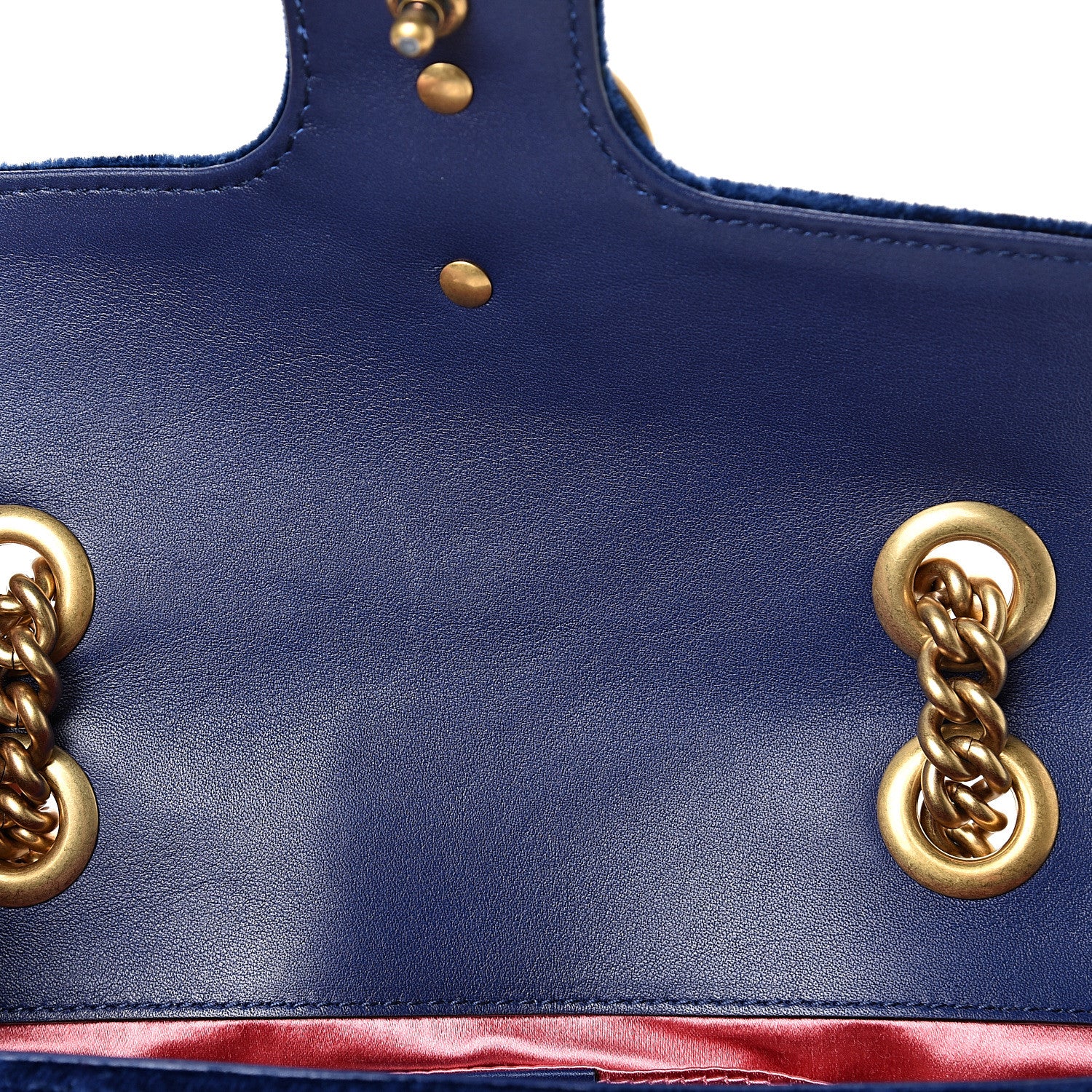 Gucci Velvet Matelasse Mini GG Marmont Shoulder Bag Cobalt Blue 11 of 11