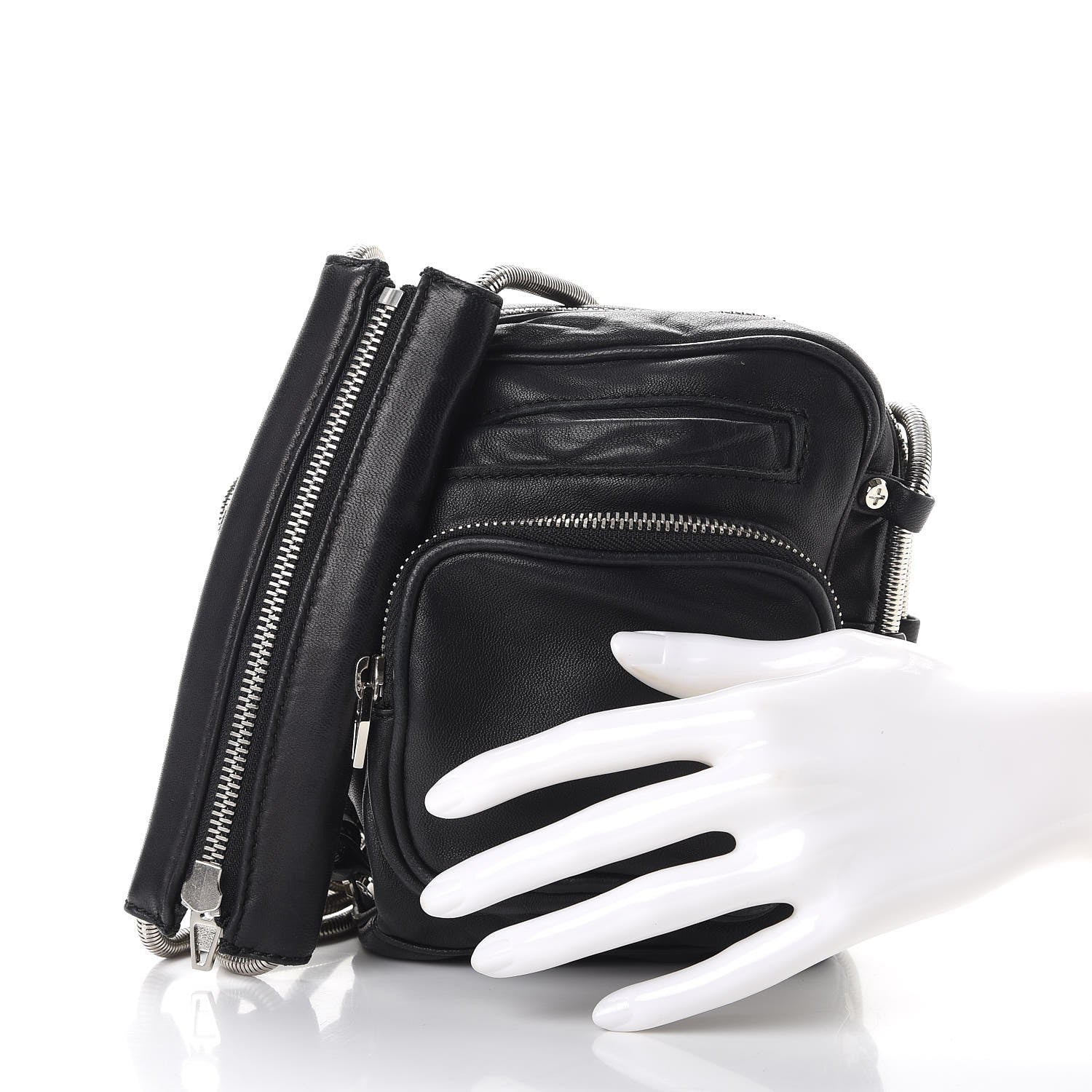 Alexander Wang Washed Lambskin Brenda Chain Bag Black 3 of 12