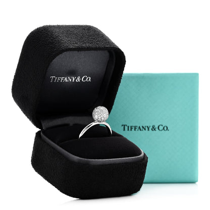 Tiffany 18K White Gold Diamond 8mm HardWear Ball Ring 55 7.25 6 of 6