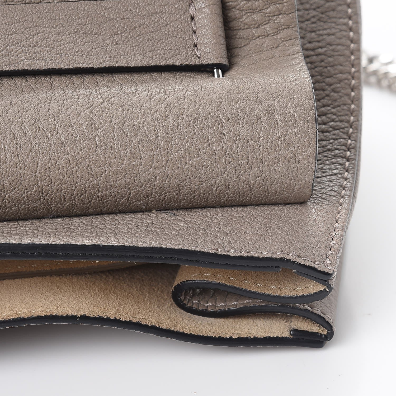 Chloe Grained Lambskin Drew Shoulder Bag Motty Grey 10 of 15
