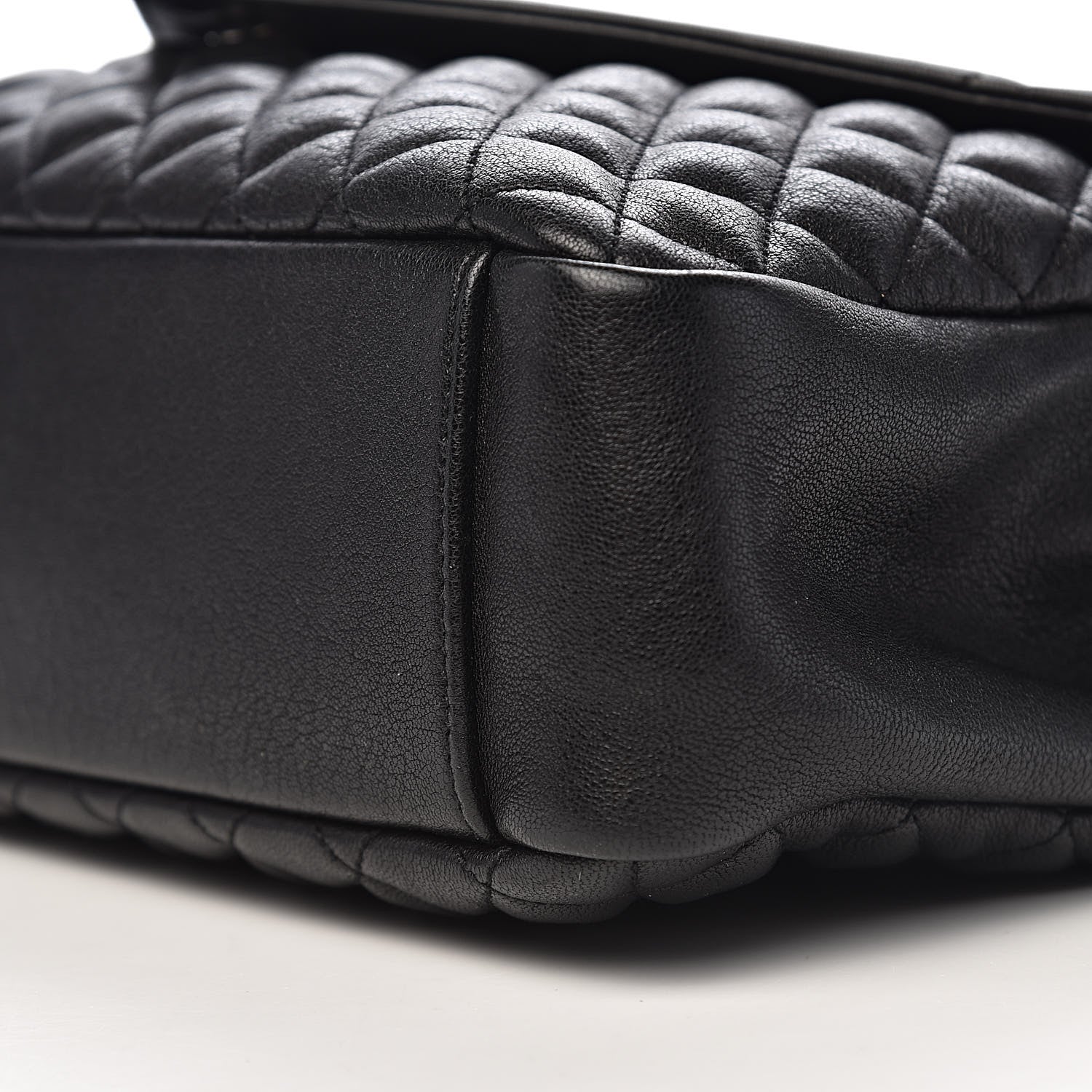 Saint Laurent Calfskin Mixed Matelasse Triquilt Large Monogram Satchel Black 10 of 11